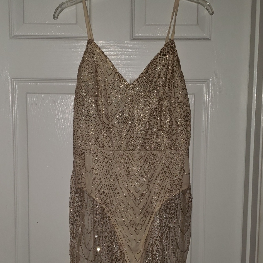 Gold Glitter Dress